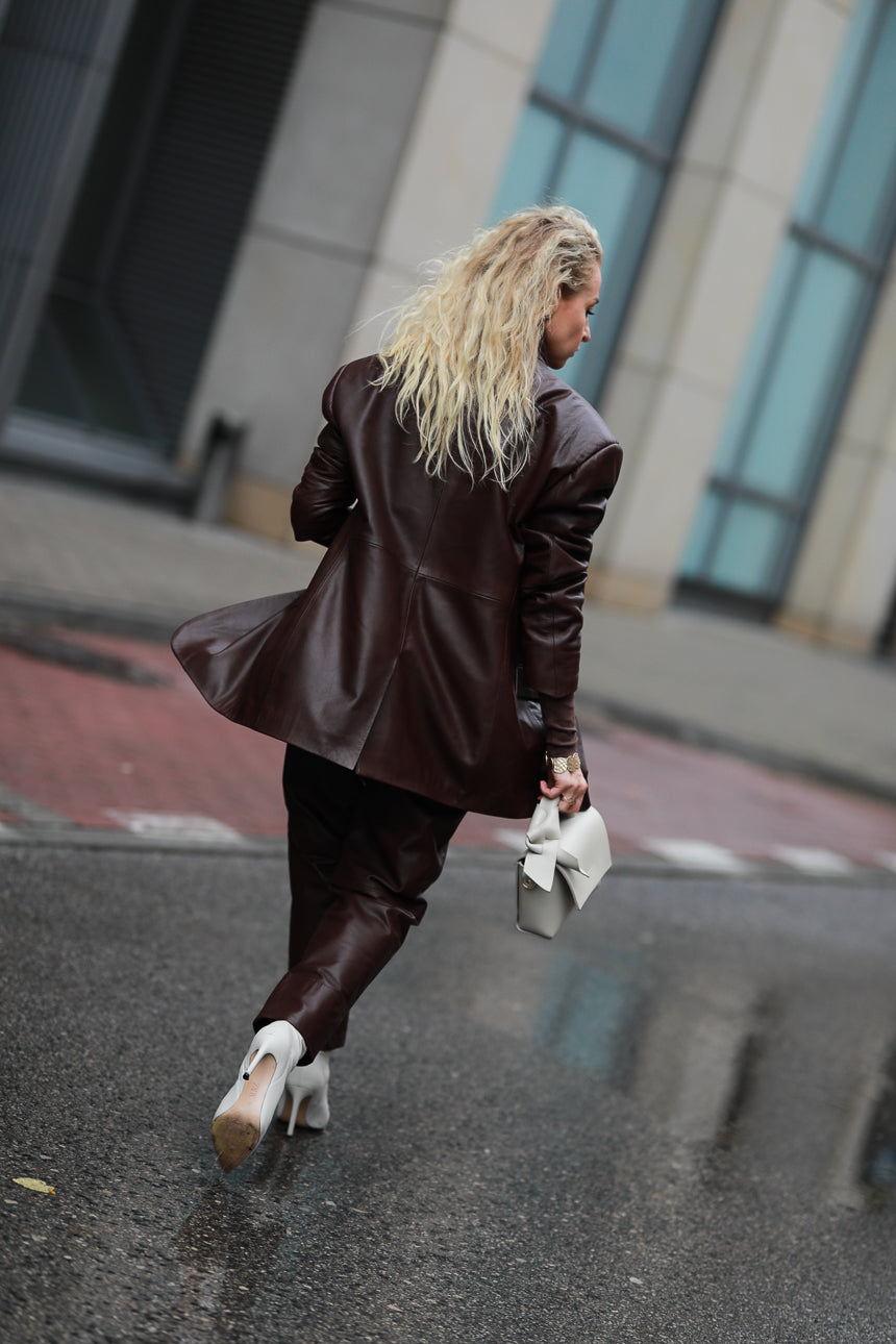Marynarka oversize Abigail / dark brown