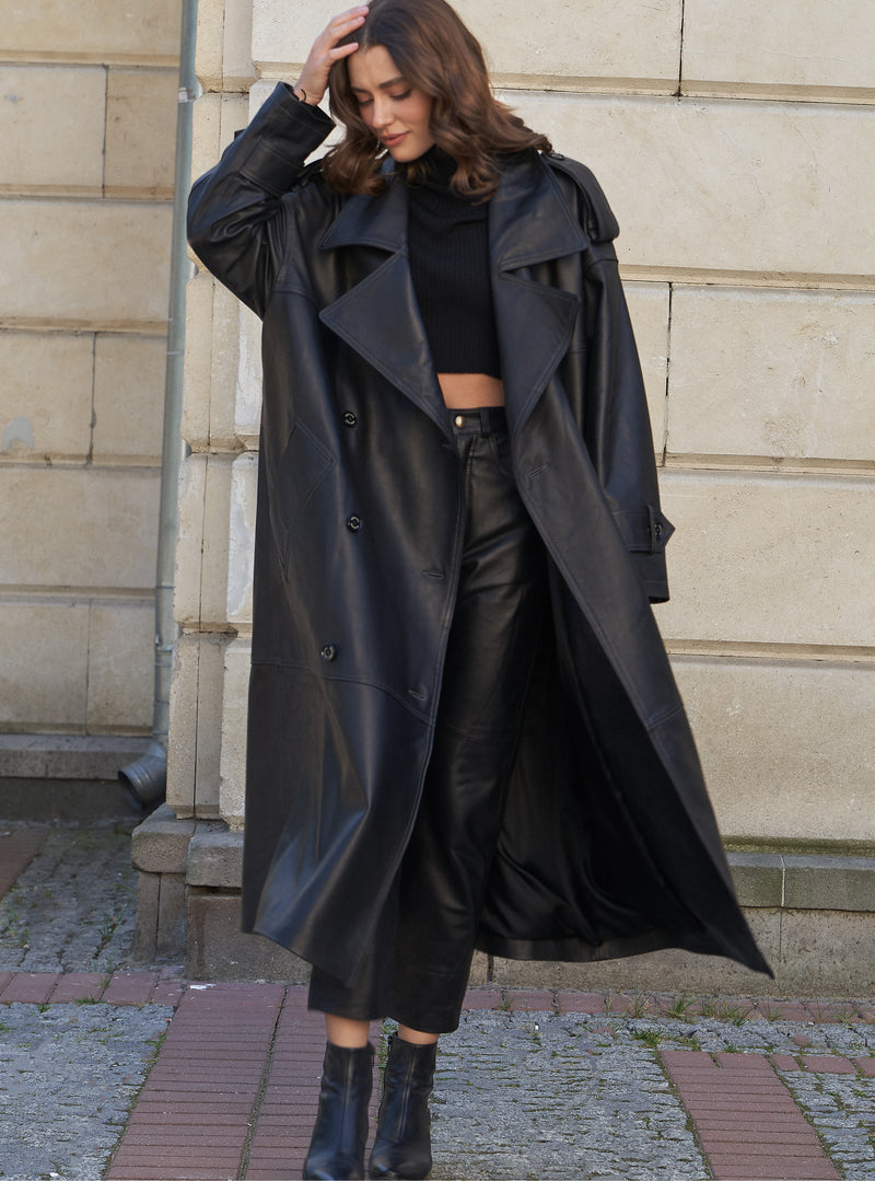 Płaszcz oversize Raphael / czarny