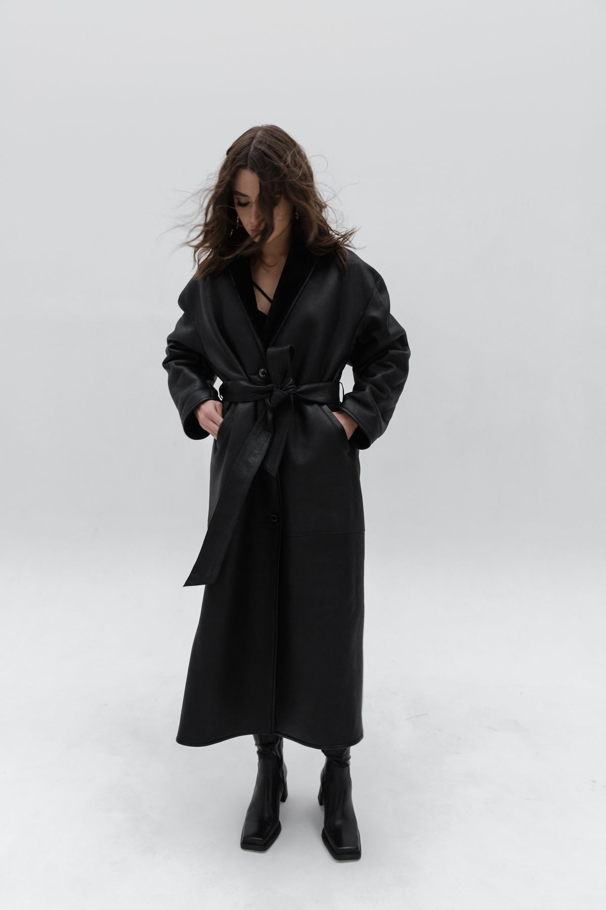 Kożuch Lucas / czarny