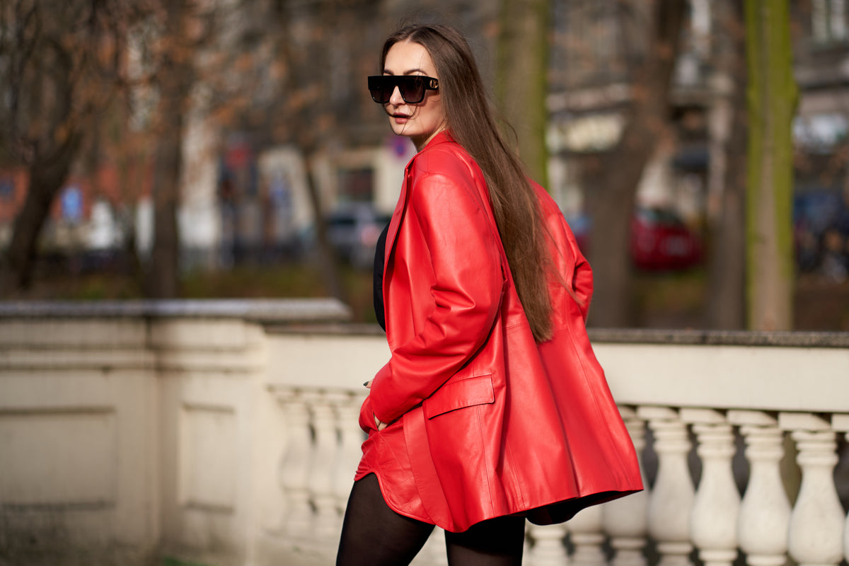 Marynarka oversize Abigail / czerwona