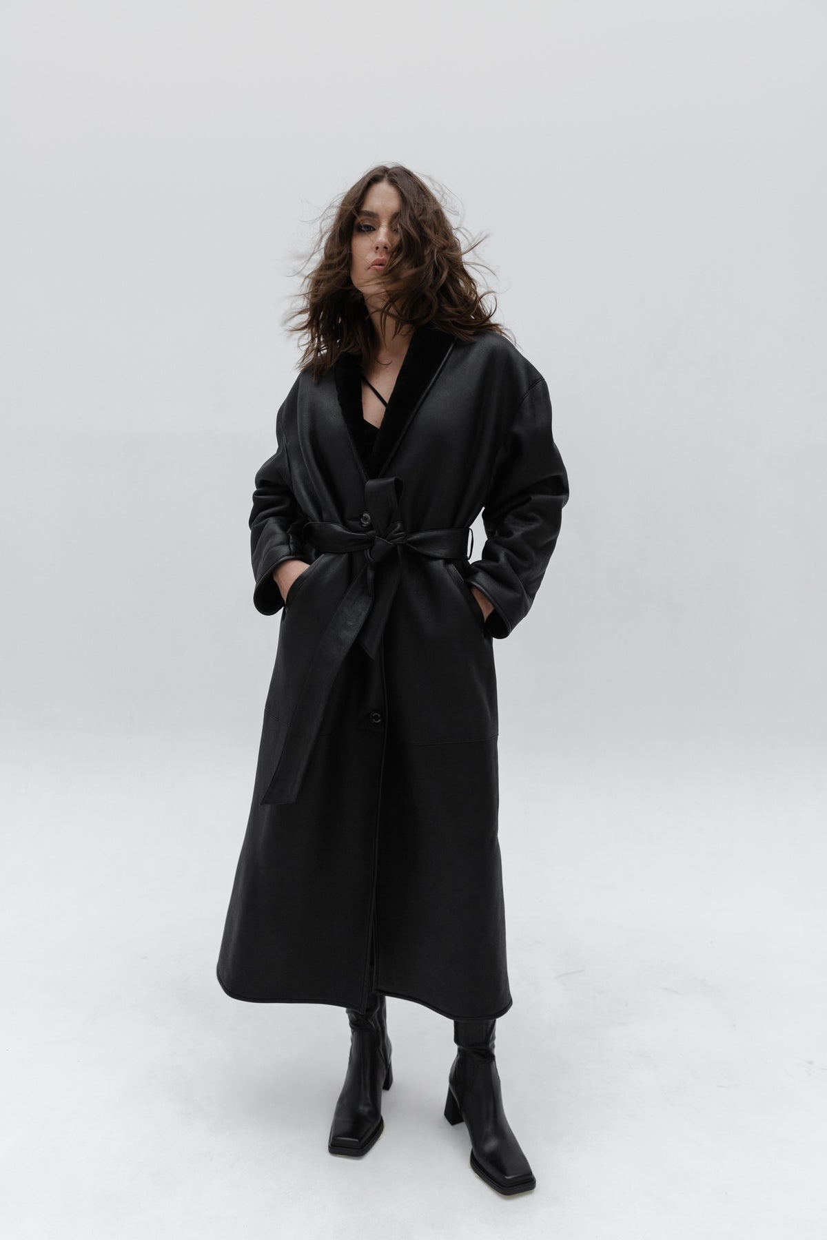 Kożuch Lucas / czarny