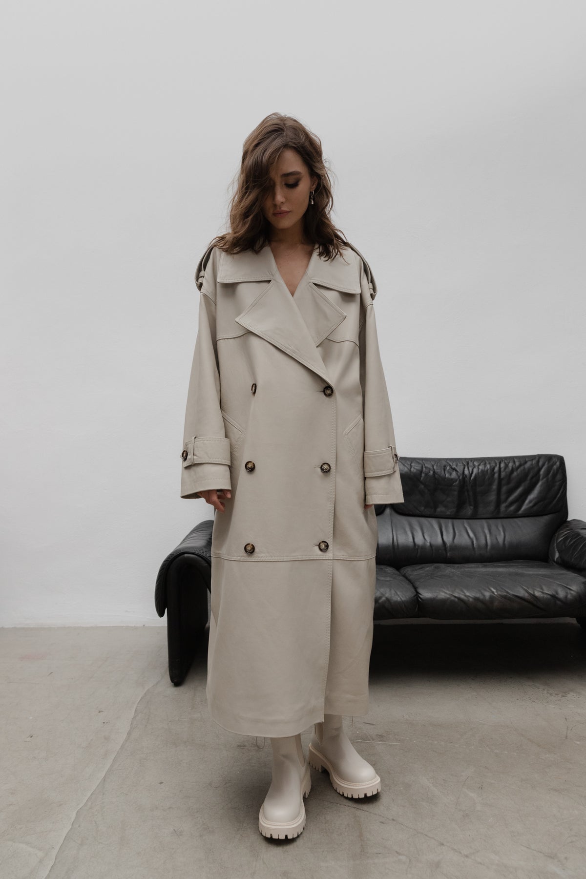 Płaszcz oversize Raphael / off-white