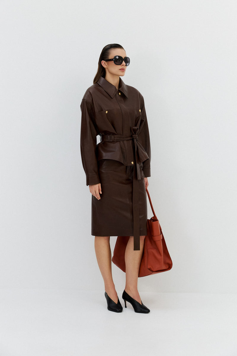 Kurtka Theresa / brąz