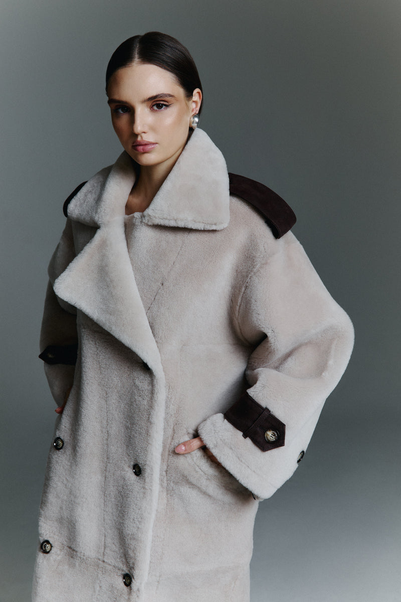 Kożuch Noah odwrócony / jasny brąz