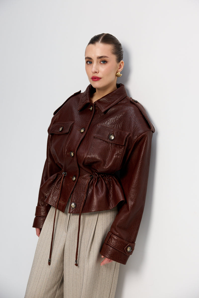 Kurtka Judith / bordo texture