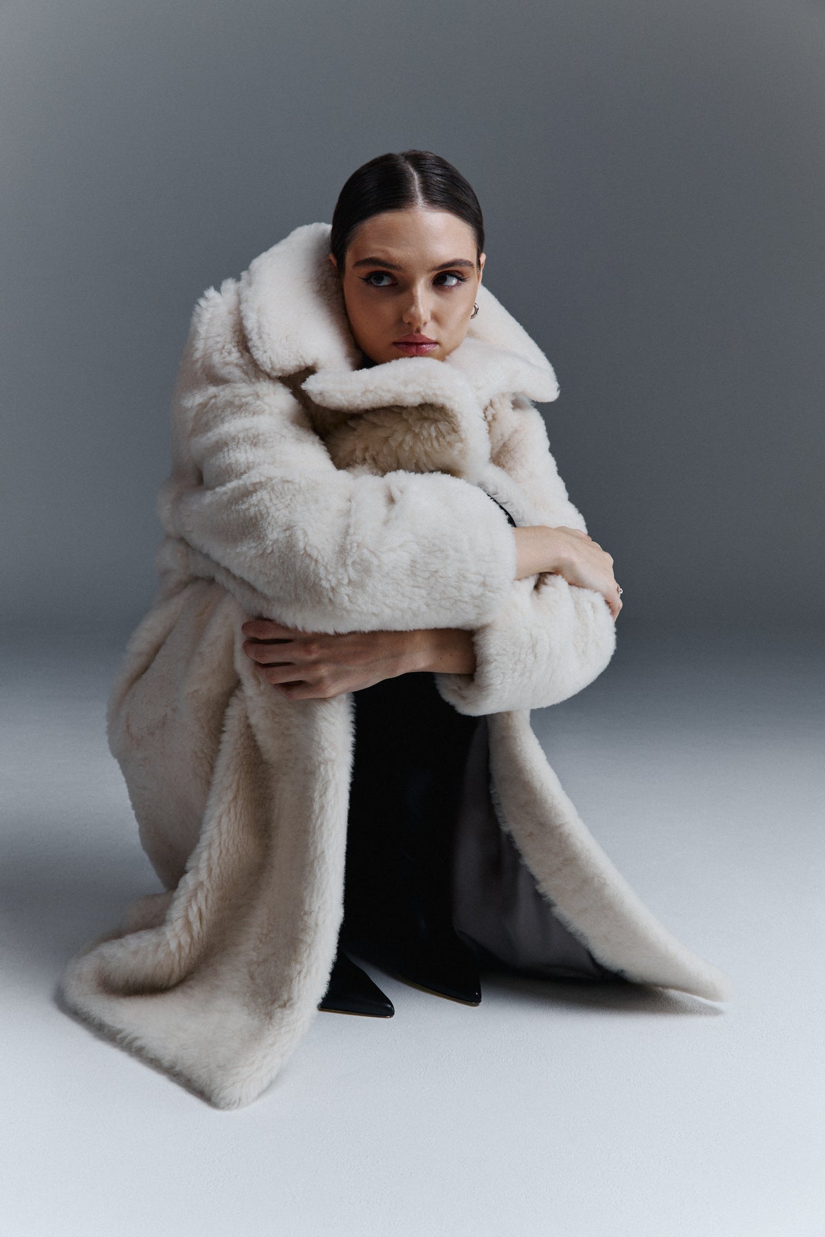 Kożuch dwurzędowy Peter / cream