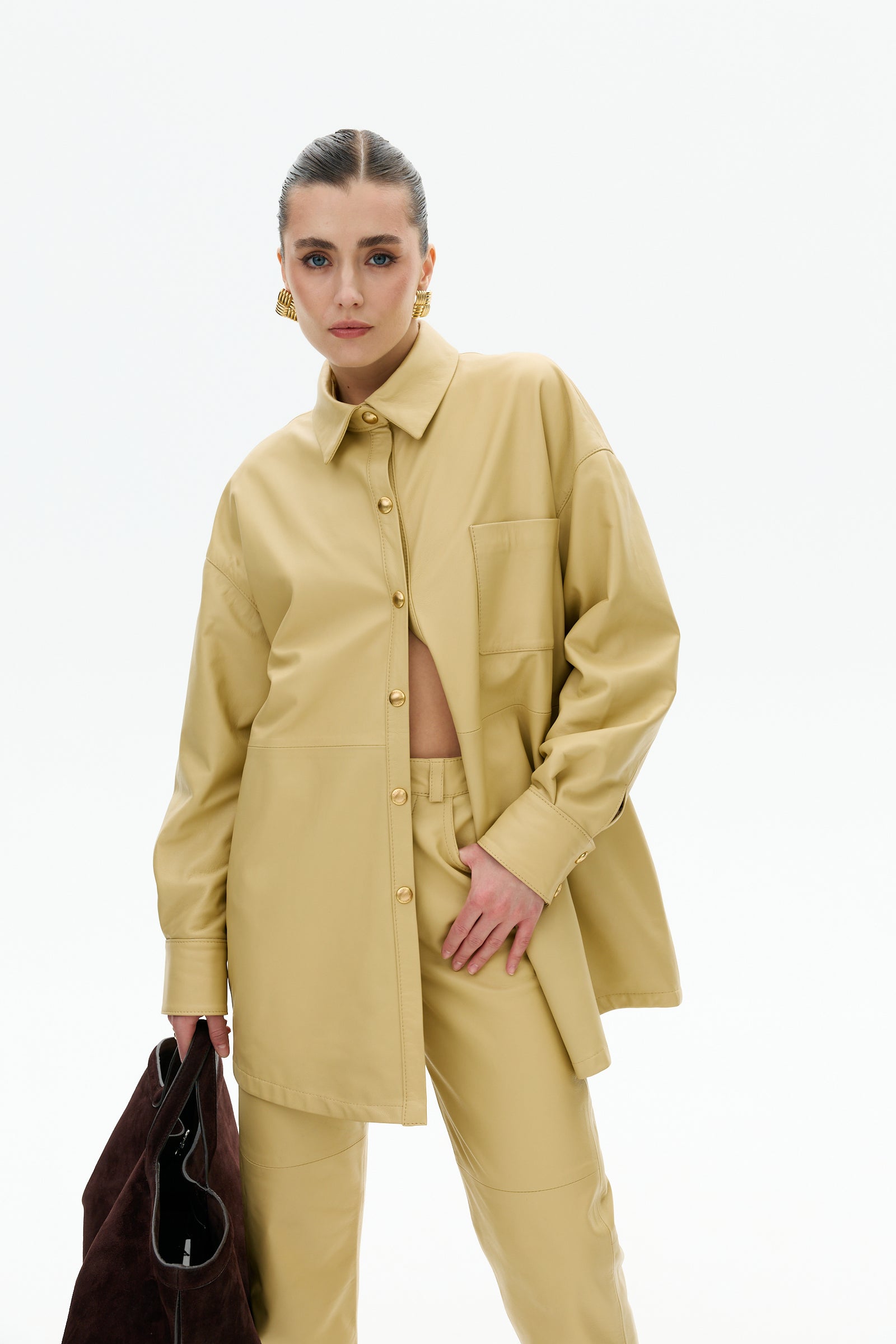 Koszula oversize / butter yellow