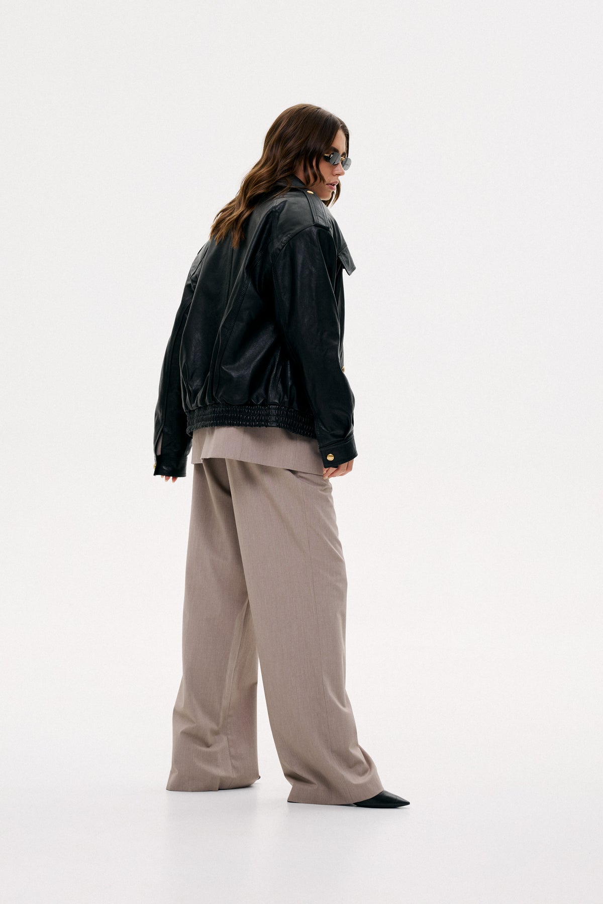 Kurtka oversize Delila / czarny półmat