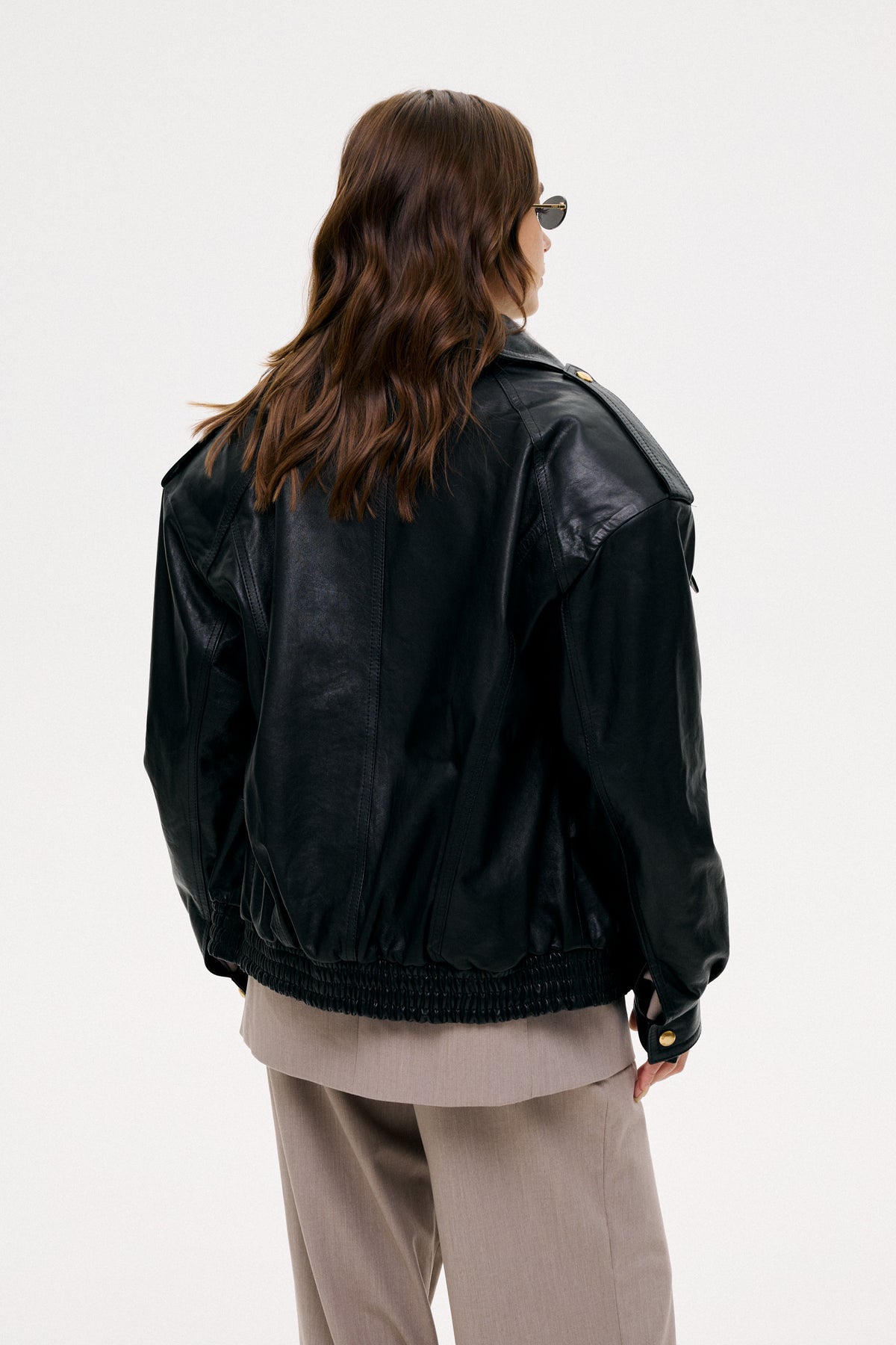 Kurtka oversize Delila / czarny półmat