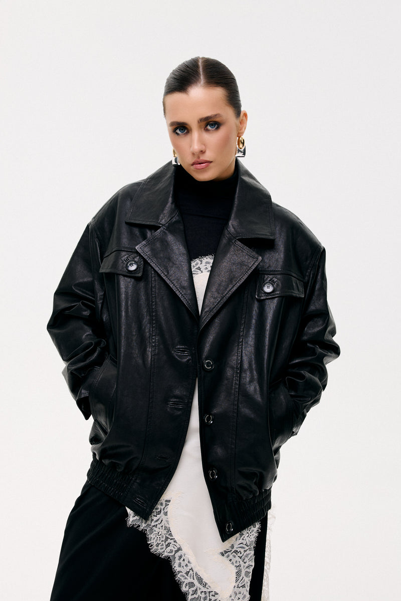 Kurtka Sofia / czarny półmat