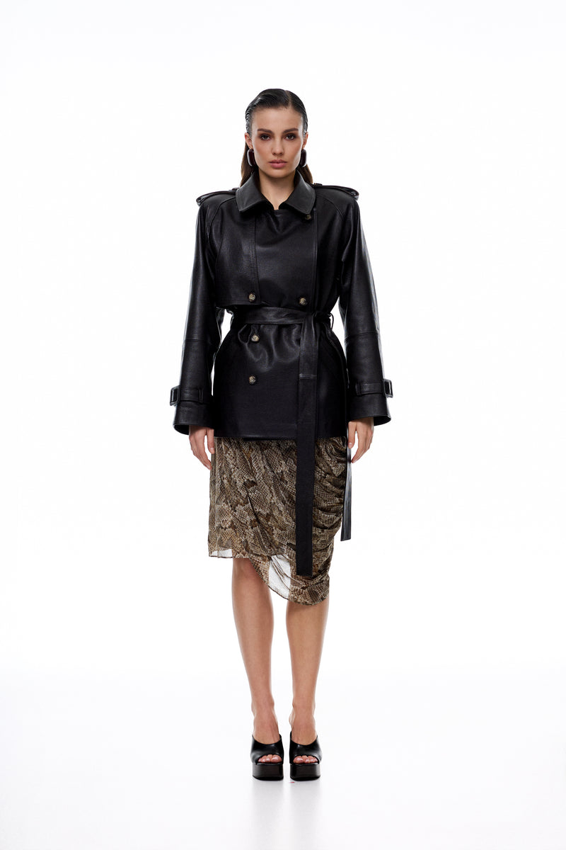 Kurtka Clara / coffee texture