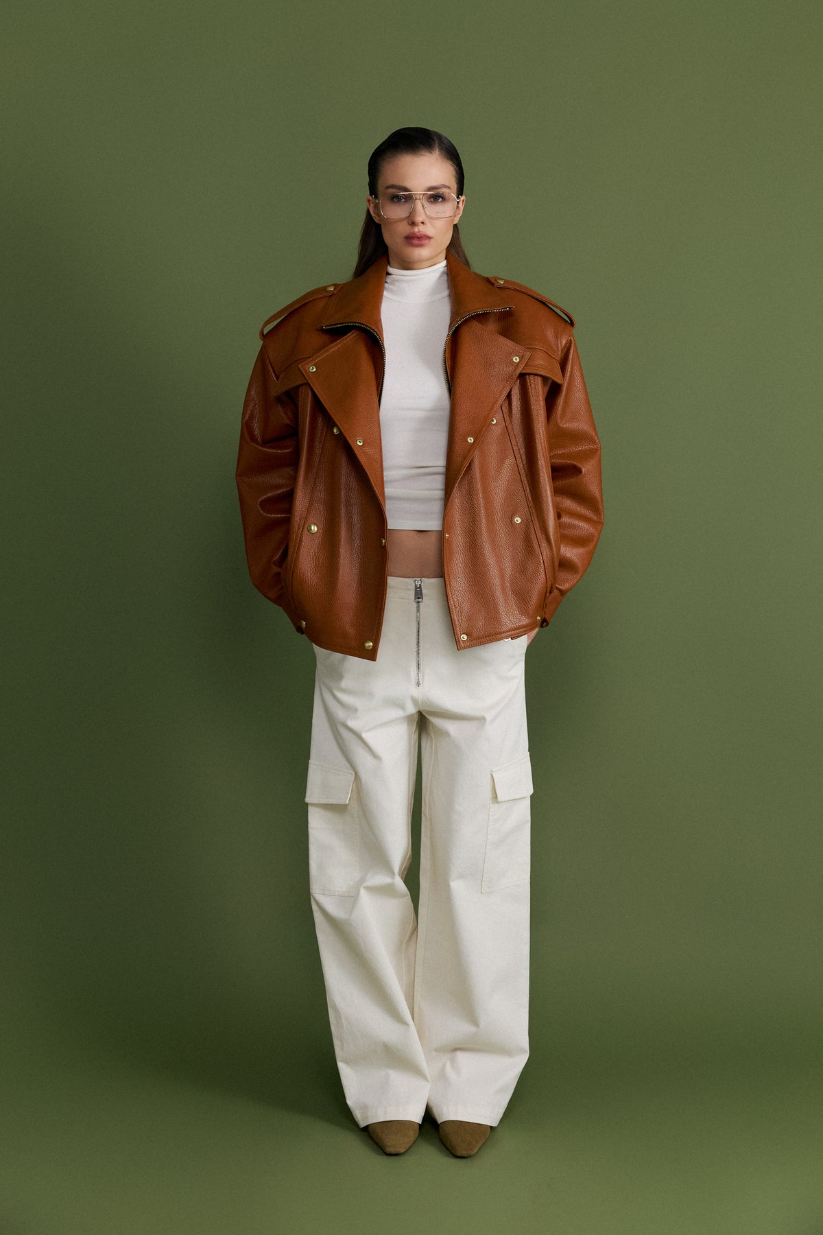 Kurtka Delila  / karmel texture