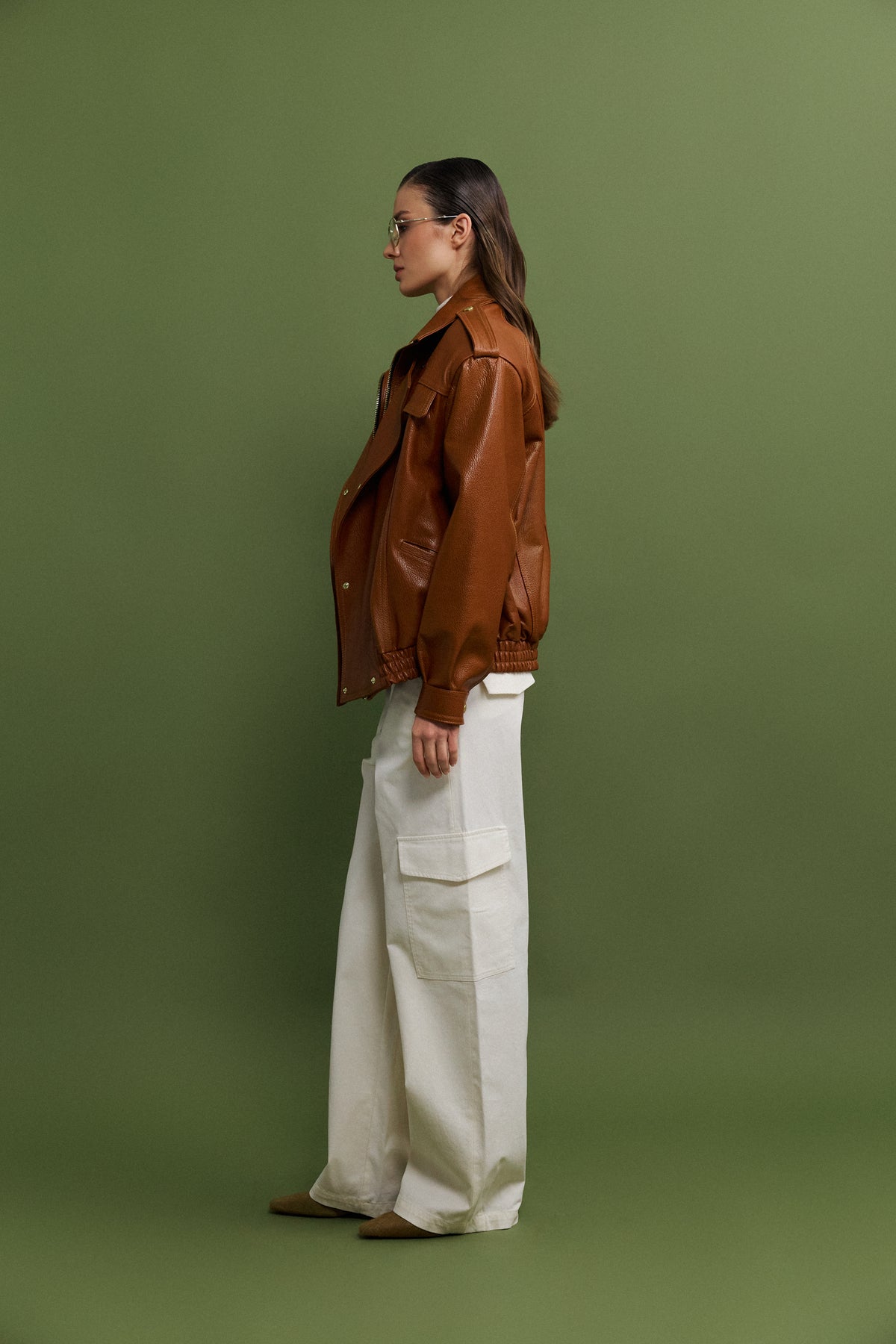 Kurtka Delila  / karmel texture