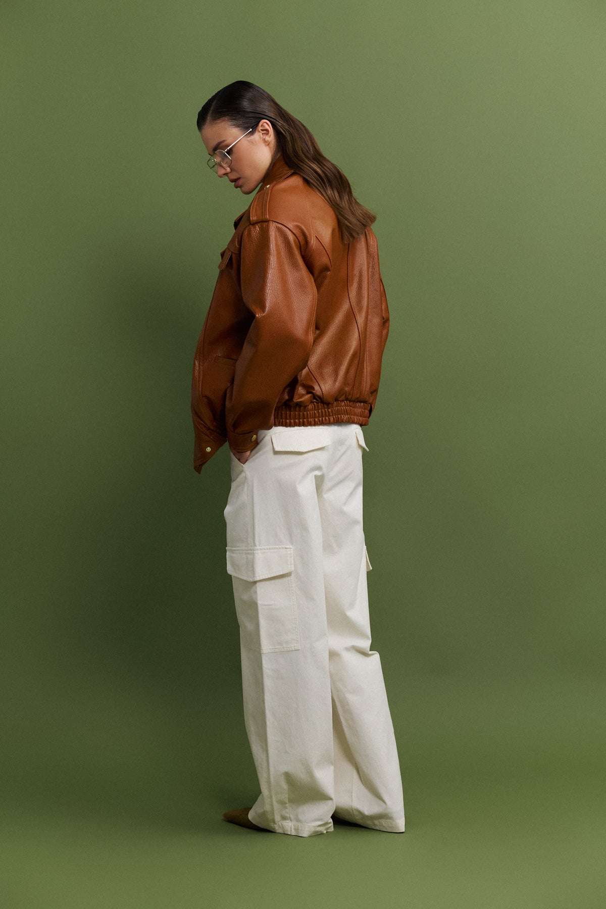 Kurtka Delila  / karmel texture