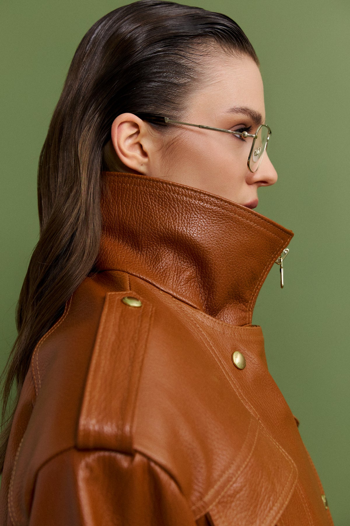 Kurtka Delila  / karmel texture