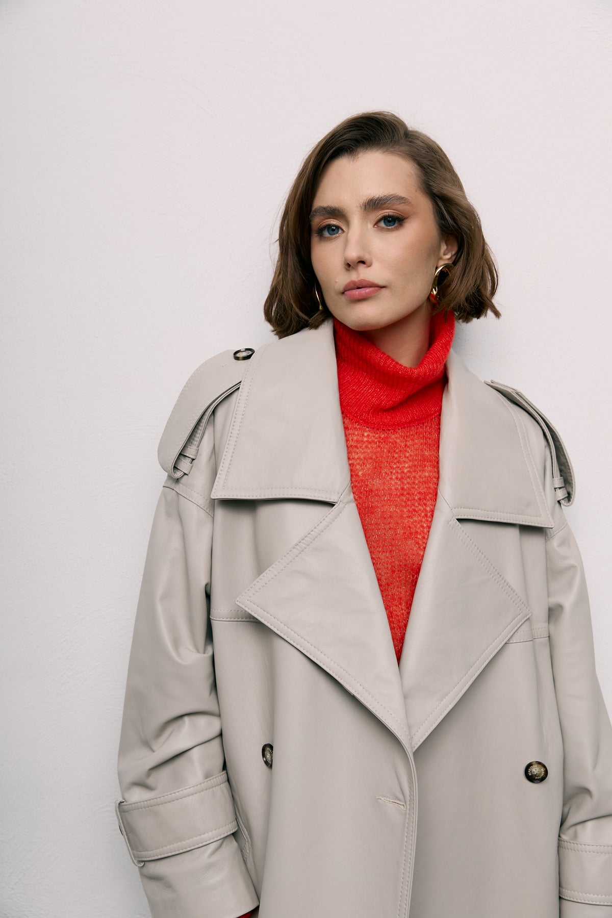 Płaszcz oversize Raphael / off-white