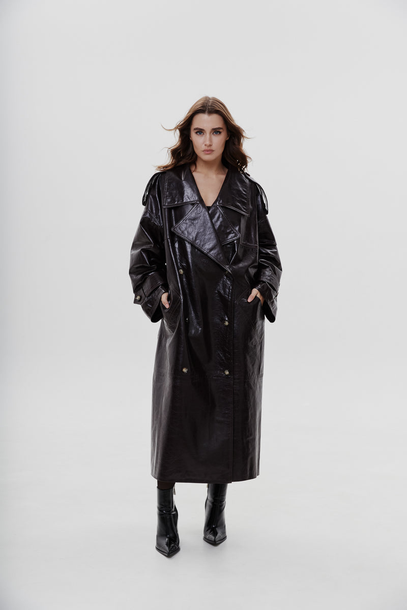 Płaszcz oversize Raphael / czekolada