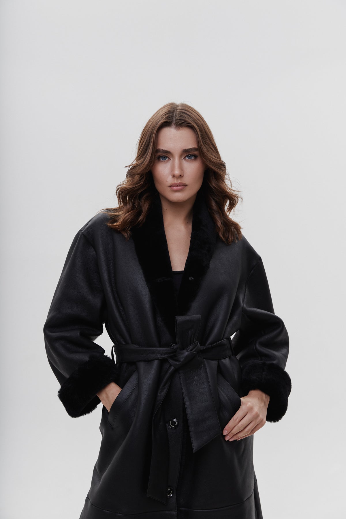 Kożuch Lucas / czarny