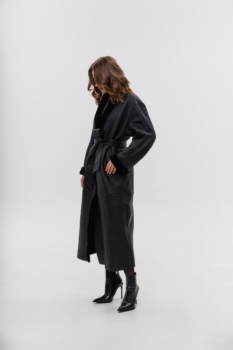 Kożuch Lucas / czarny