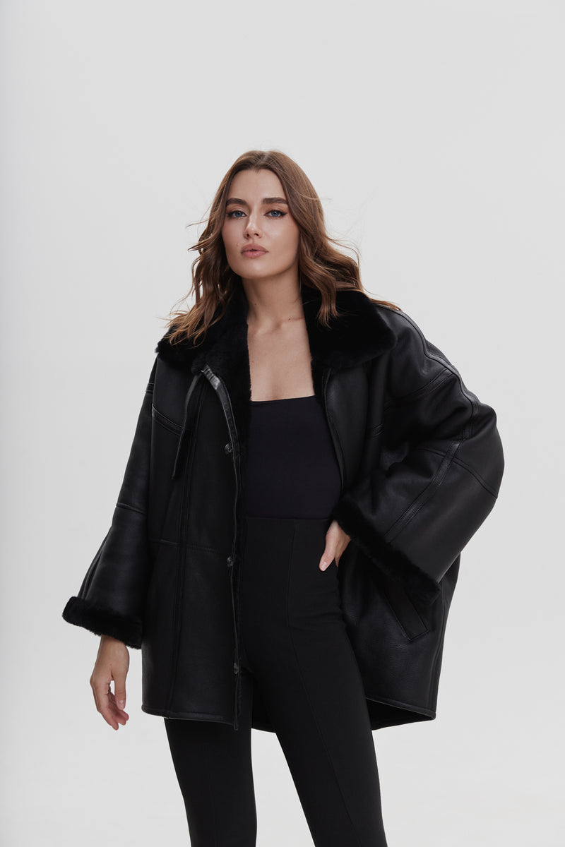 Kożuch Paul / czarny