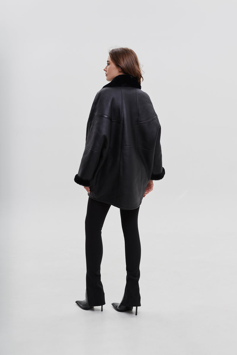 Kożuch Paul / czarny