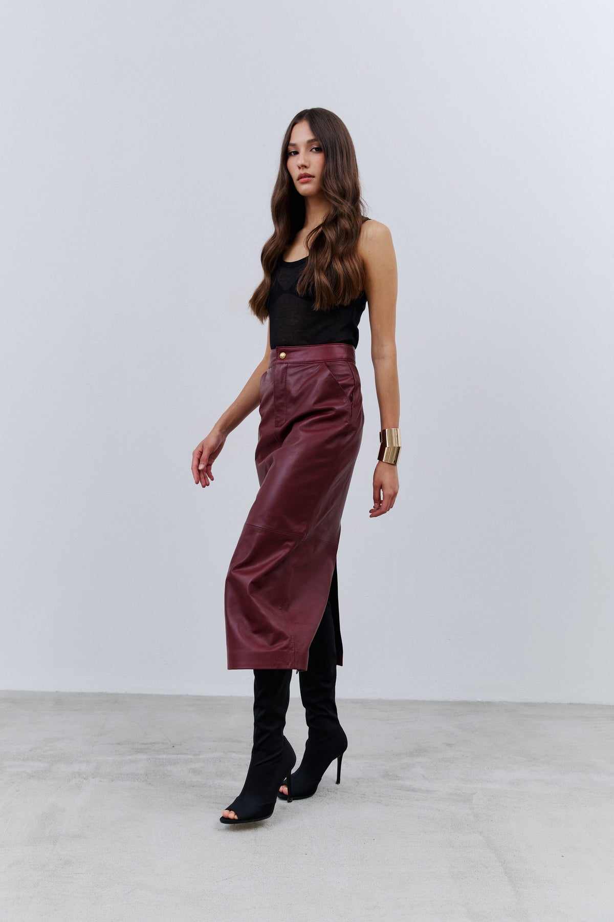 Spódnica maxi / cherry