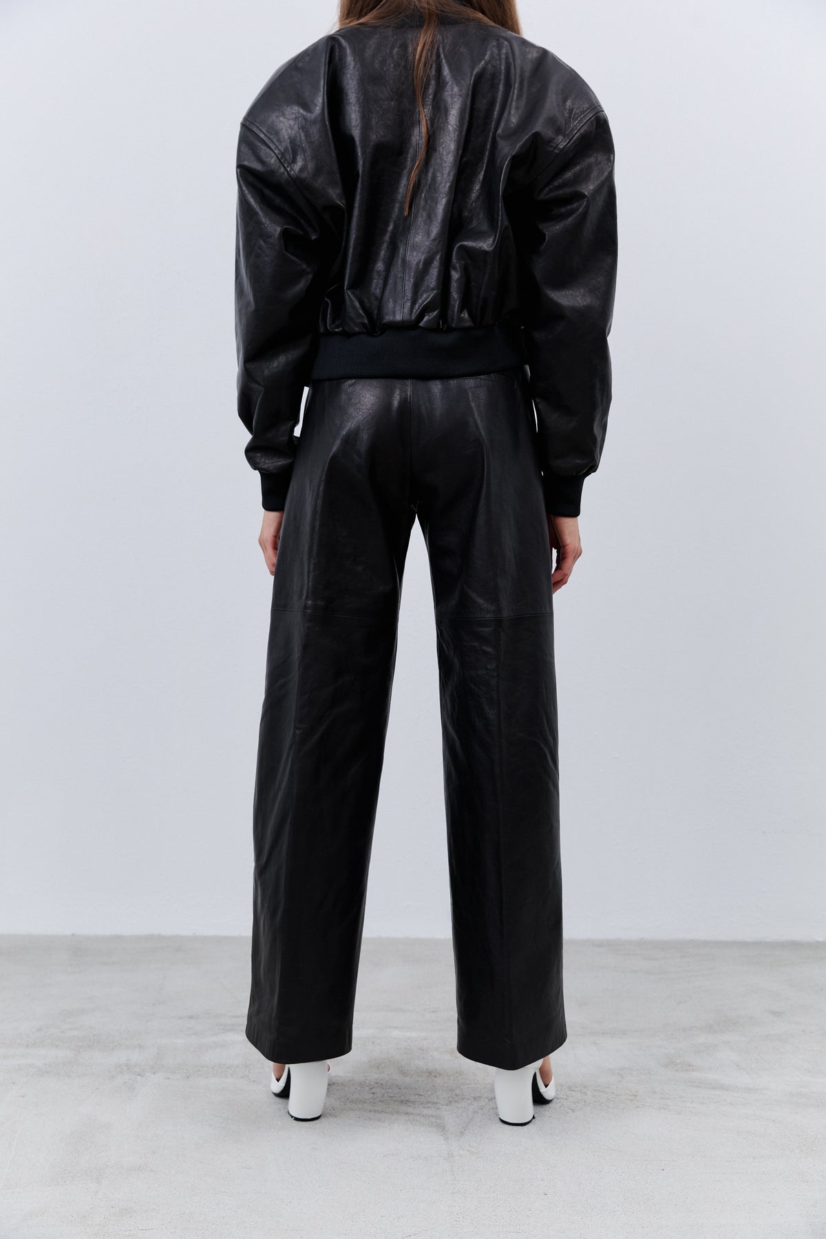 Spodnie z zakładkami / czarne II