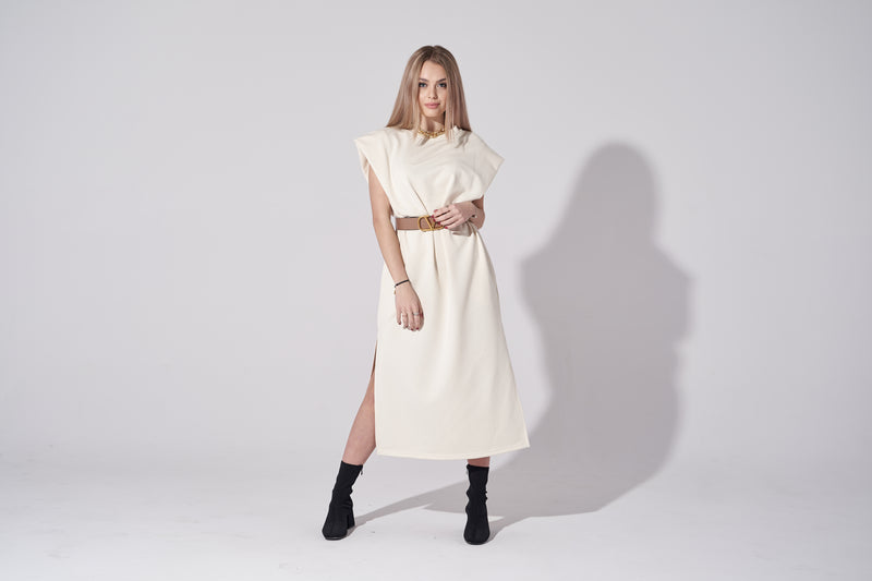 Długa sukienka dresowa / raw