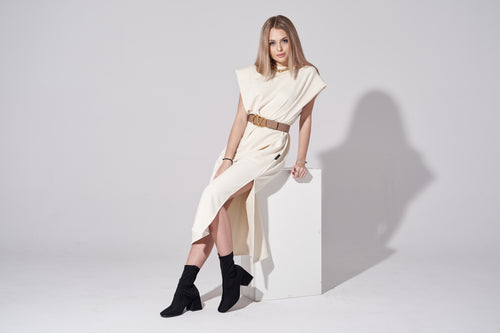 Długa sukienka dresowa / raw