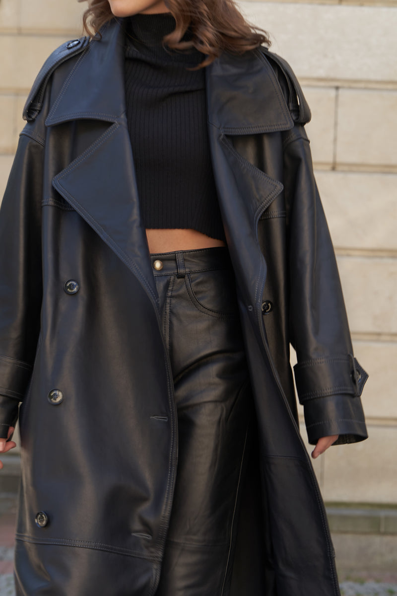 Płaszcz oversize Raphael / czarny