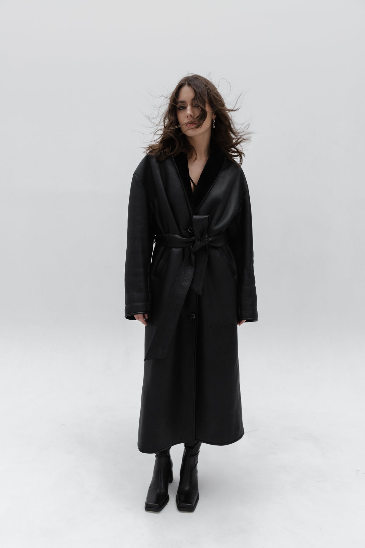 Kożuch Lucas / czarny