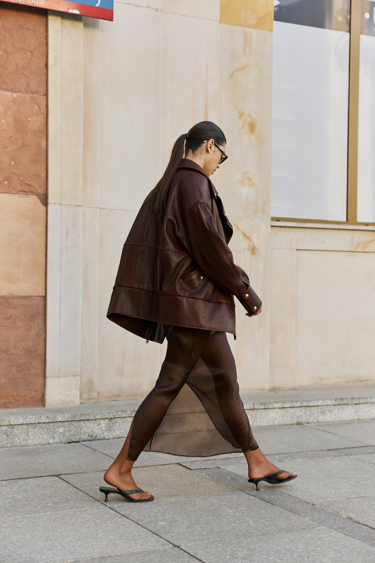 Kurtka oversize Deborah / bordo texture