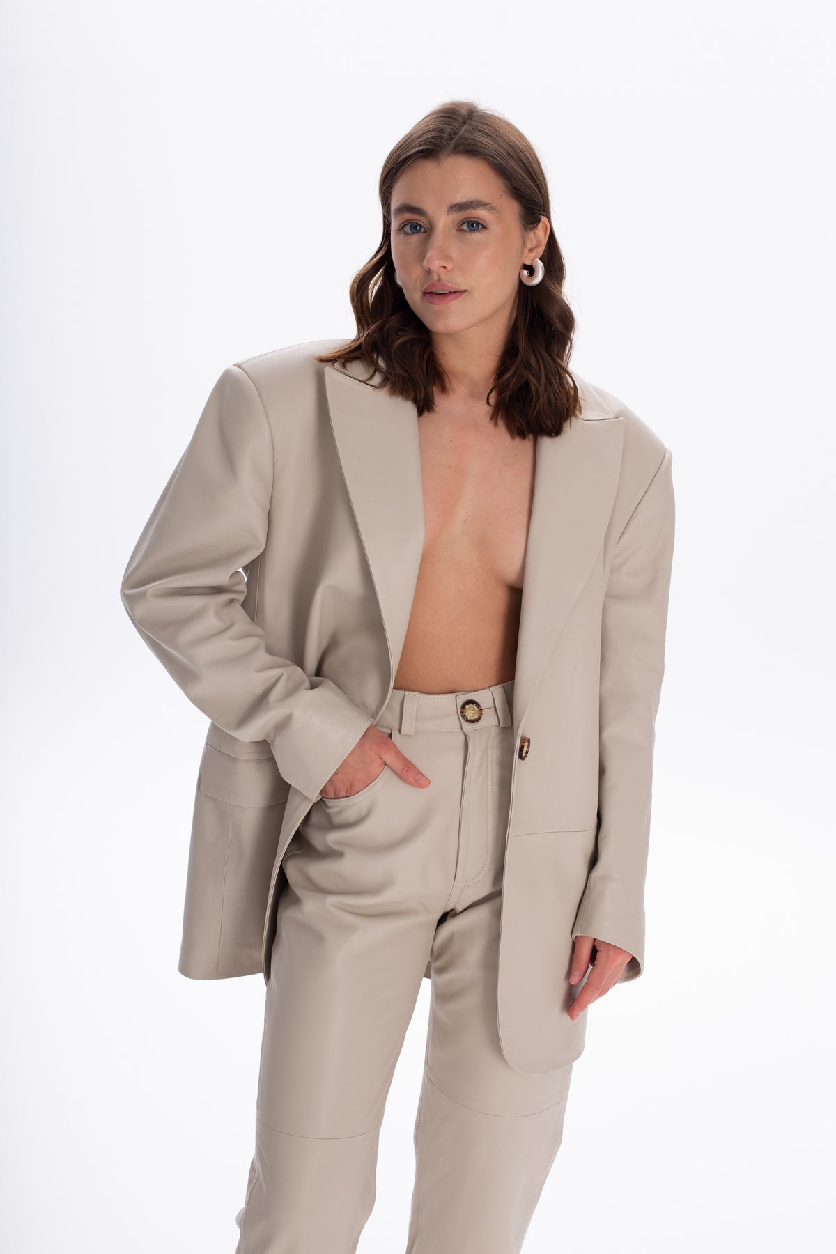 Marynarka oversize Abigail / off-white