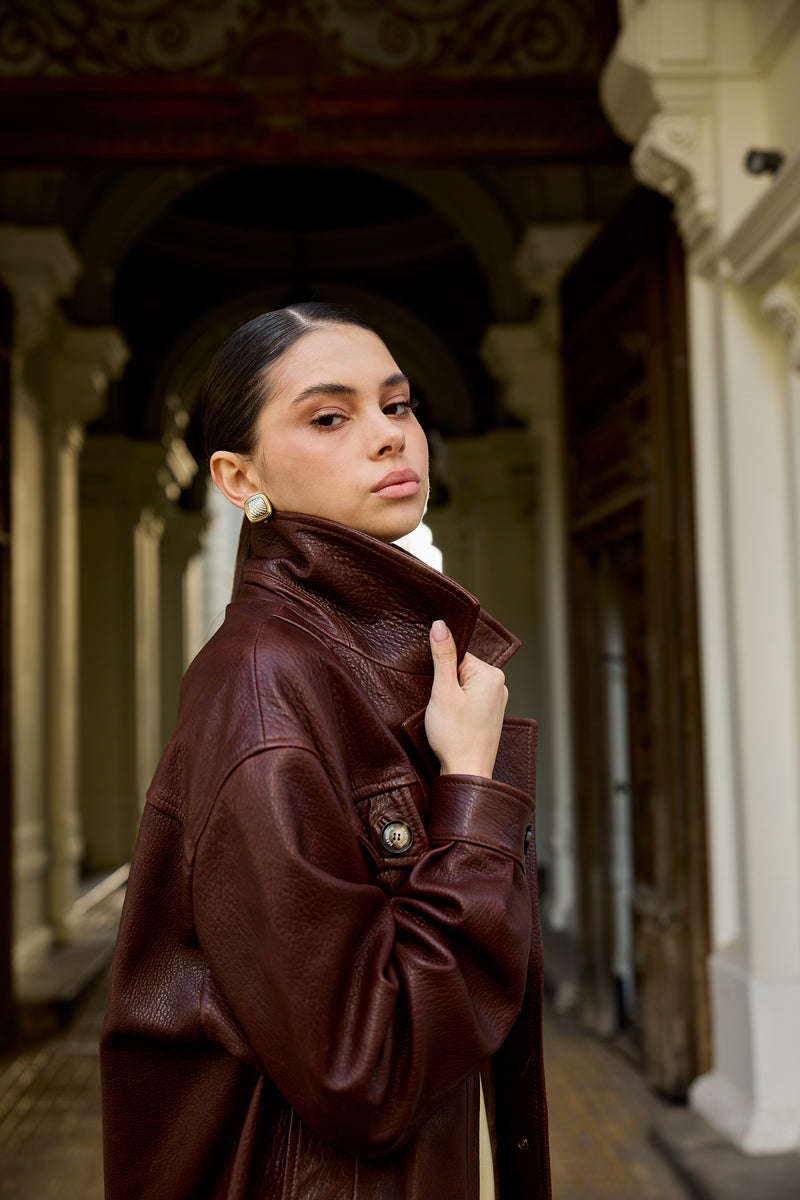 Kurtka Sofia / brąz texture