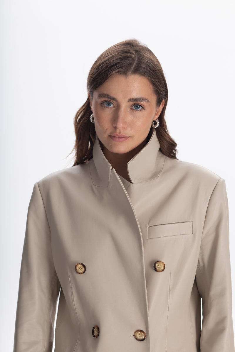 Płaszcz dwurzędowy Michael / off-white