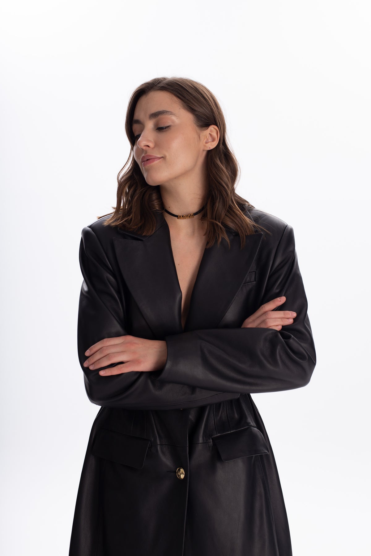 Płaszcz z regulowaną talią Mary / czarny